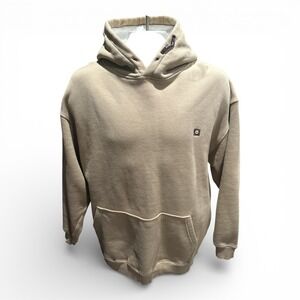 South Pole Y2K Heavyweight Hoodie XL Beige Hexagon Tag Streetwear 90's